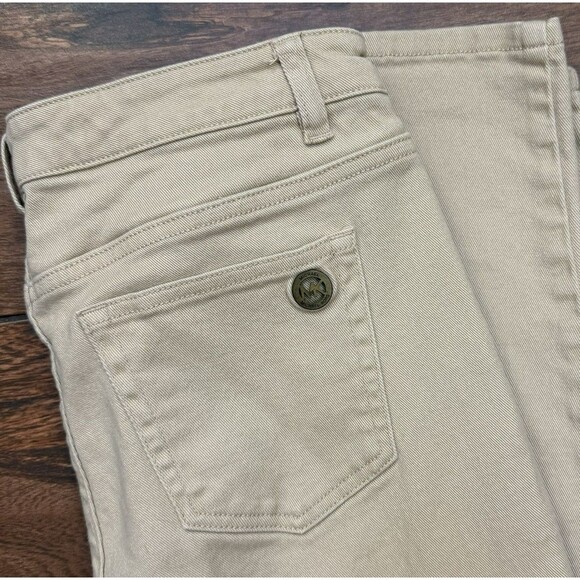 Michael Kors Jeans Women's Size 8 Khaki Denim Skinny Jeans Mid-Rise Stretch - Picture 1 of 8